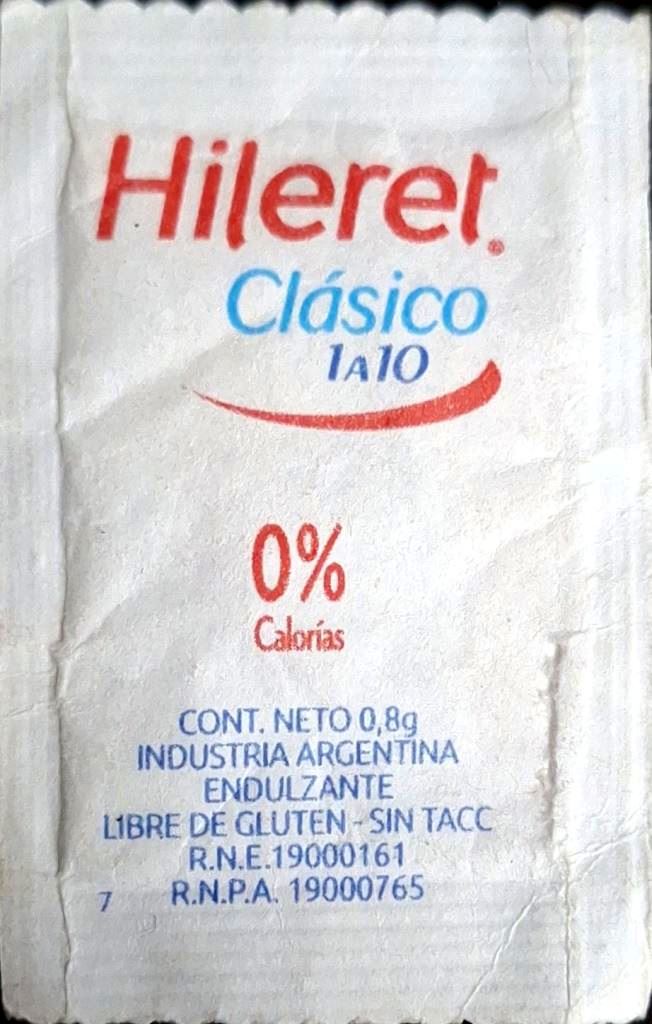 Sobres de edulcorantes de la marca Argentina de edulcorante HILERET. Sobres de edulcorantes de la marca Argentina de edulcorante HILERET.