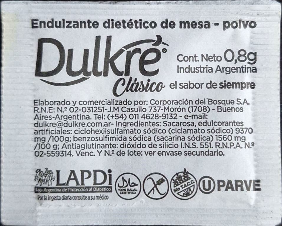 Sobres de edulcorantes de la marca Argentina de café 5 HISPANOS. Sobres de edulcorantes de la marca Argentina de café 5 HISPANOS.