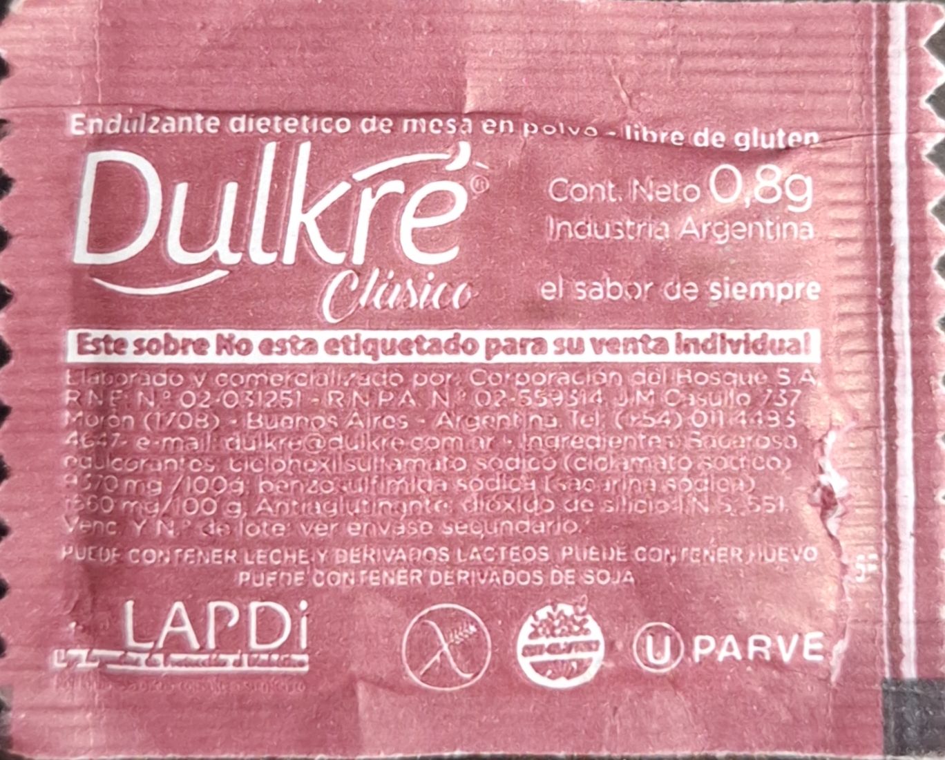 Sobres de edulcorantes de la marca Argentina de café FUNDADOR. Sobres de edulcorantes de la marca Argentina de café FUNDADOR.