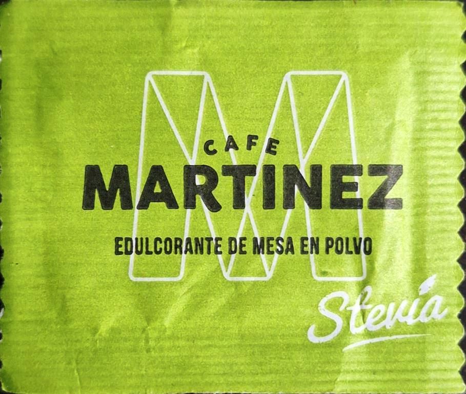 Sobres de edulcorantes de la marca Argentina de café MARTINEZ. Sobres de edulcorantes de la marca Argentina de café MARTINEZ.