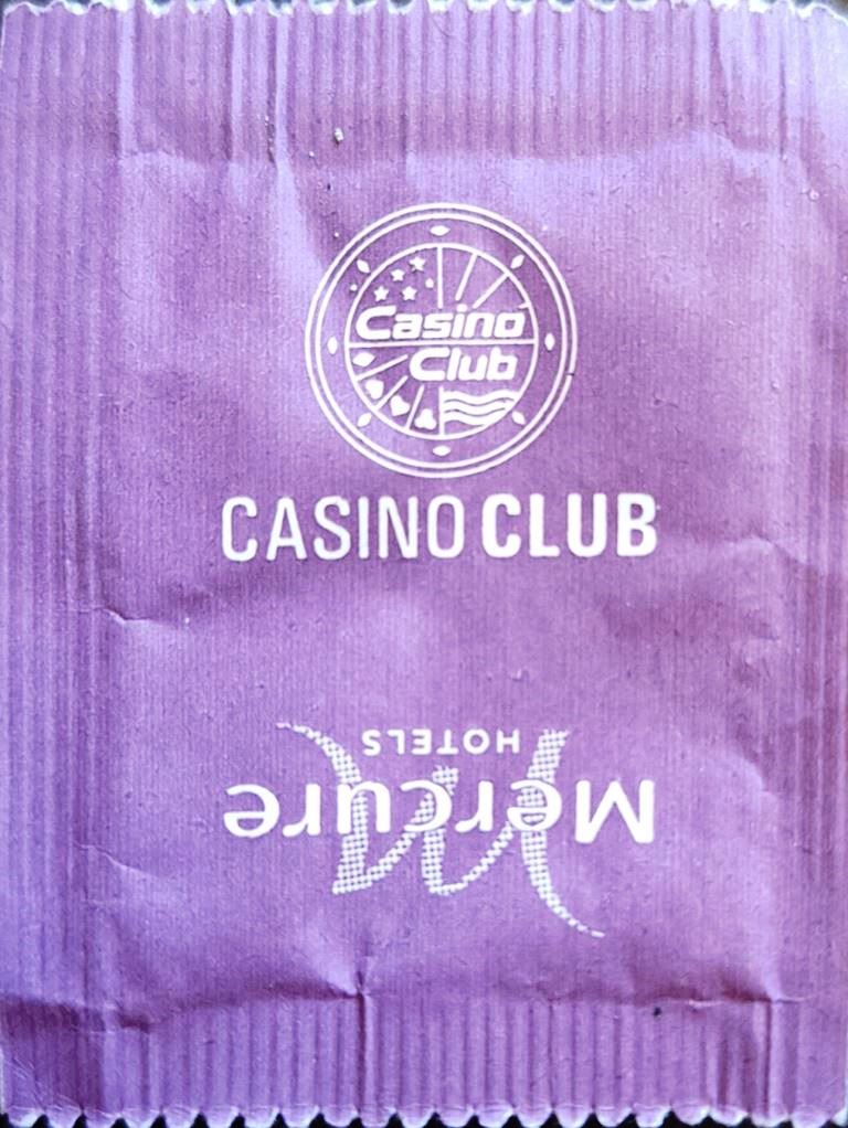 Sobres de edulcorantes del local de hostelería CASINO CLUB. Sobres de edulcorantes del local de hostelería CASINO CLUB.