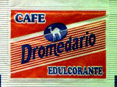Sobres de edulcorantes de la marca de café DROMEDARIO. Sobres de edulcorantes de la marca de café DROMEDARIO.
