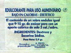 Sobres de edulcorantes de la marca de café DROMEDARIO. Sobres de edulcorantes de la marca de café DROMEDARIO.