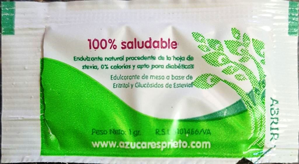 Sobres de edulcorantes de la marca de café CAFENTO. Sobres de edulcorantes de la marca de café CAFENTO.