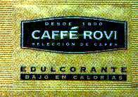 Sobres de edulcorantes de España de la marca de café ROVI. Sobres de edulcorantes de España de la marca de café ROVI.