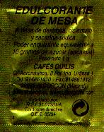Sobres de edulcorantes de la marca de café GUILIS. Sobres de edulcorantes de la marca de café GUILIS.