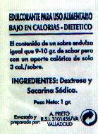 Sobres de edulcorantes de la marca de café DROMEDARIO. Sobres de edulcorantes de la marca de café DROMEDARIO.