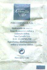 Sobres de edulcorantes de la marca de café CORNELLÀ. Sobres de edulcorantes de la marca de café CORNELLÀ.