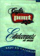 Sobres de edulcorantes de España de la marca de café PONT. Sobres de edulcorantes de España de la marca de café PONT.