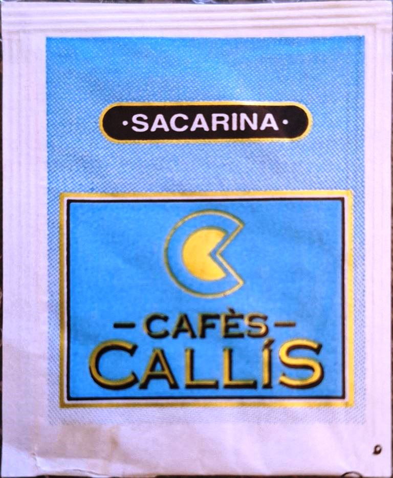 Sobres de edulcorantes de la marca de café CALLIS. Sobres de edulcorantes de la marca de café CALLIS.