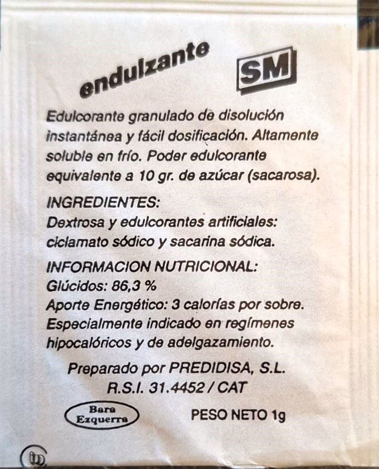 Sobres de edulcorantes de la marca de café CALLIS. Sobres de edulcorantes de la marca de café CALLIS.