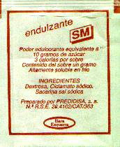 Sobres de edulcorantes de la marca de café DEL BAGES. Sobres de edulcorantes de la marca de café DEL BAGES.