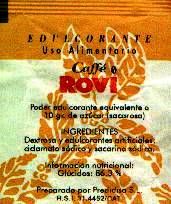 Sobres de edulcorantes de España de la marca de café ROVI. Sobres de edulcorantes de España de la marca de café ROVI.