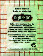 Sobres de edulcorantes de España de la marca de café OQUENDO. Sobres de edulcorantes de España de la marca de café OQUENDO.