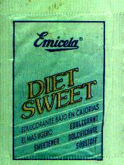 Sobres de edulcorantes de la marca de café EMICELA. Sobres de edulcorantes de la marca de café EMICELA.