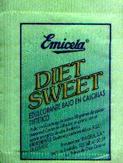 Sobres de edulcorantes de la marca de café EMICELA. Sobres de edulcorantes de la marca de café EMICELA.