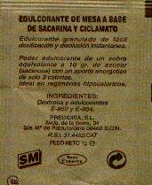 Sobres de edulcorantes de la marca de café DEL BAGES. Sobres de edulcorantes de la marca de café DEL BAGES.