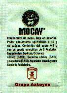 Sobres de edulcorantes de España de la marca de café MOCAY. Sobres de edulcorantes de España de la marca de café MOCAY.