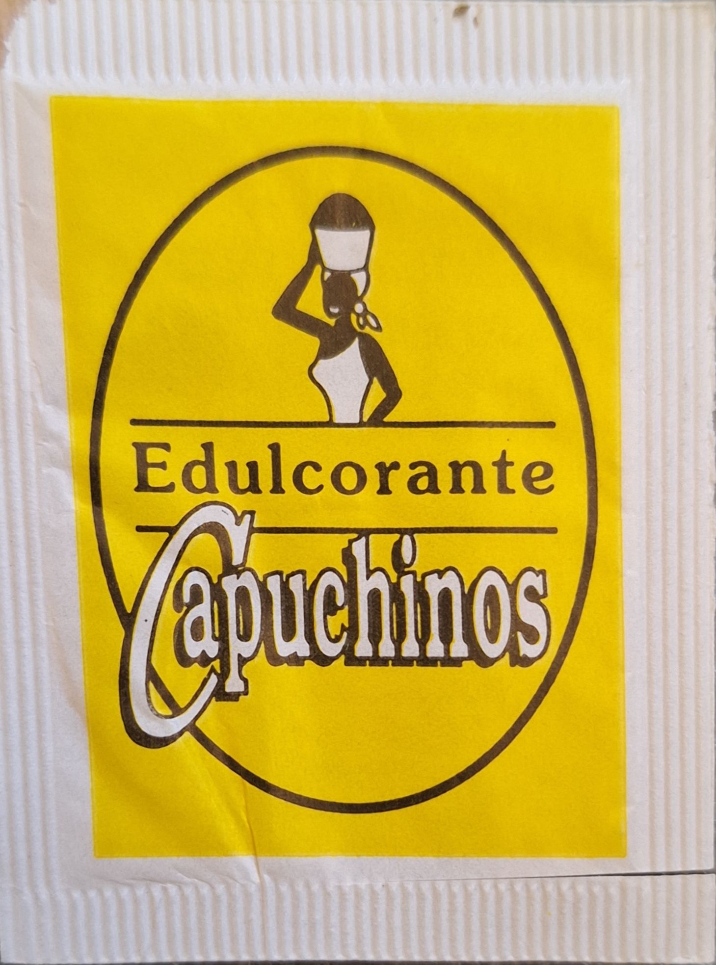 Sobres de edulcorantes de la marca de café CAPUCHINOS. Sobres de edulcorantes de la marca de café CAPUCHINOS.