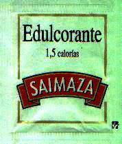 Sobres de edulcorantes de España de la marca de café SAIMAZA. Sobres de edulcorantes de España de la marca de café SAIMAZA.
