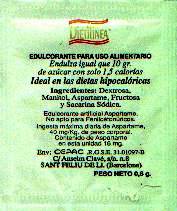 Sobres de edulcorantes de España de la marca de café SAIMAZA. Sobres de edulcorantes de España de la marca de café SAIMAZA.