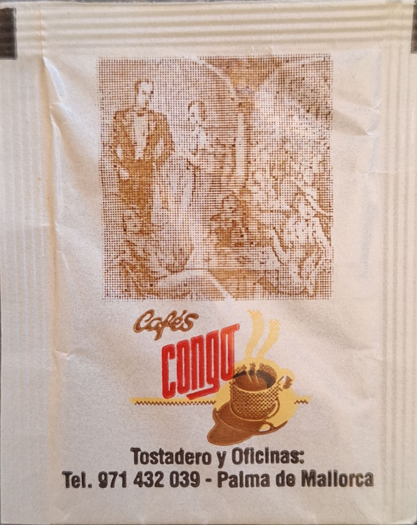 Sobres de edulcorantes de la marca de café CONGO. Sobres de edulcorantes de la marca de café CONGO.