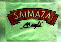 Sobres de edulcorantes de España de la marca de café SAIMAZA. Sobres de edulcorantes de España de la marca de café SAIMAZA.