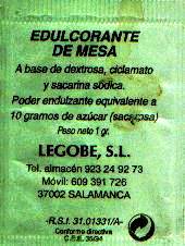 Sobres de edulcorantes de España de la marca de café SAIMAZA. Sobres de edulcorantes de España de la marca de café SAIMAZA.