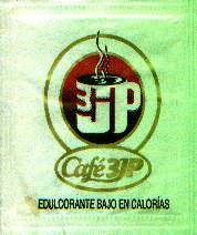 Sobres de edulcorantes de la marca de café 3JP. Sobres de edulcorantes de la marca de café 3JP.