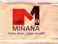 Sobres de edulcorantes de España de la marca de café MIÑANA. Sobres de edulcorantes de España de la marca de café MIÑANA.