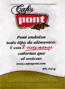 Sobres de edulcorantes de España de la marca de café PONT. Sobres de edulcorantes de España de la marca de café PONT.