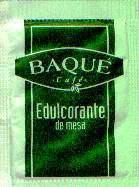 Sobres de edulcorantes de la marca de café BAQUE. Sobres de edulcorantes de la marca de café BAQUE.