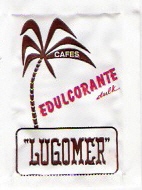 Sobres de edulcorantes de España de la marca de café LUGOMER. Sobres de edulcorantes de España de la marca de café LUGOMER.