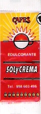 Sobres de edulcorantes de España de la marca de café SOL Y CREMA. Sobres de edulcorantes de España de la marca de café SOL Y CREMA.