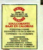 Sobres de edulcorantes de la marca de café CONGO. Sobres de edulcorantes de la marca de café CONGO.
