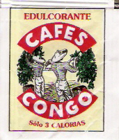 Sobres de edulcorantes de la marca de café CONGO. Sobres de edulcorantes de la marca de café CONGO.