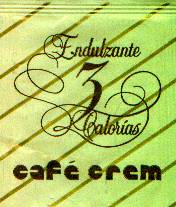 Sobres de edulcorantes de la marca de café CREM. Sobres de edulcorantes de la marca de café CREM.