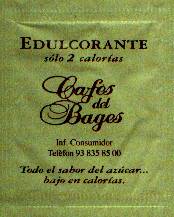 Sobres de edulcorantes de la marca de café DEL BAGES. Sobres de edulcorantes de la marca de café DEL BAGES.
