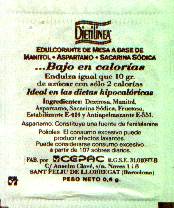 Sobres de edulcorantes de la marca de café DIBAR. Sobres de edulcorantes de la marca de café DIBAR.