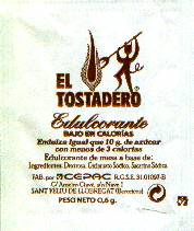Sobres de edulcorantes de la marca de café EL TOSTADERO. Sobres de edulcorantes de la marca de café EL TOSTADERO.