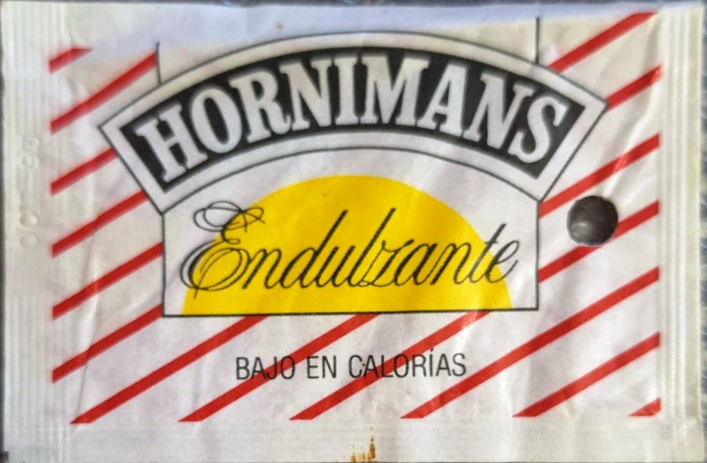 Sobres de edulcorantes de marcas de edulcorante HORNIMANS. Sobres de edulcorantes de edulcorante HORNIMANS.