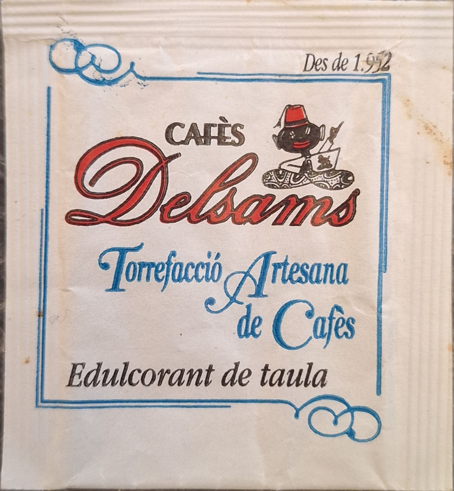 Sobres de edulcorantes de la marca de café DELSAMS. Sobres de edulcorantes de la marca de café DELSAMS.