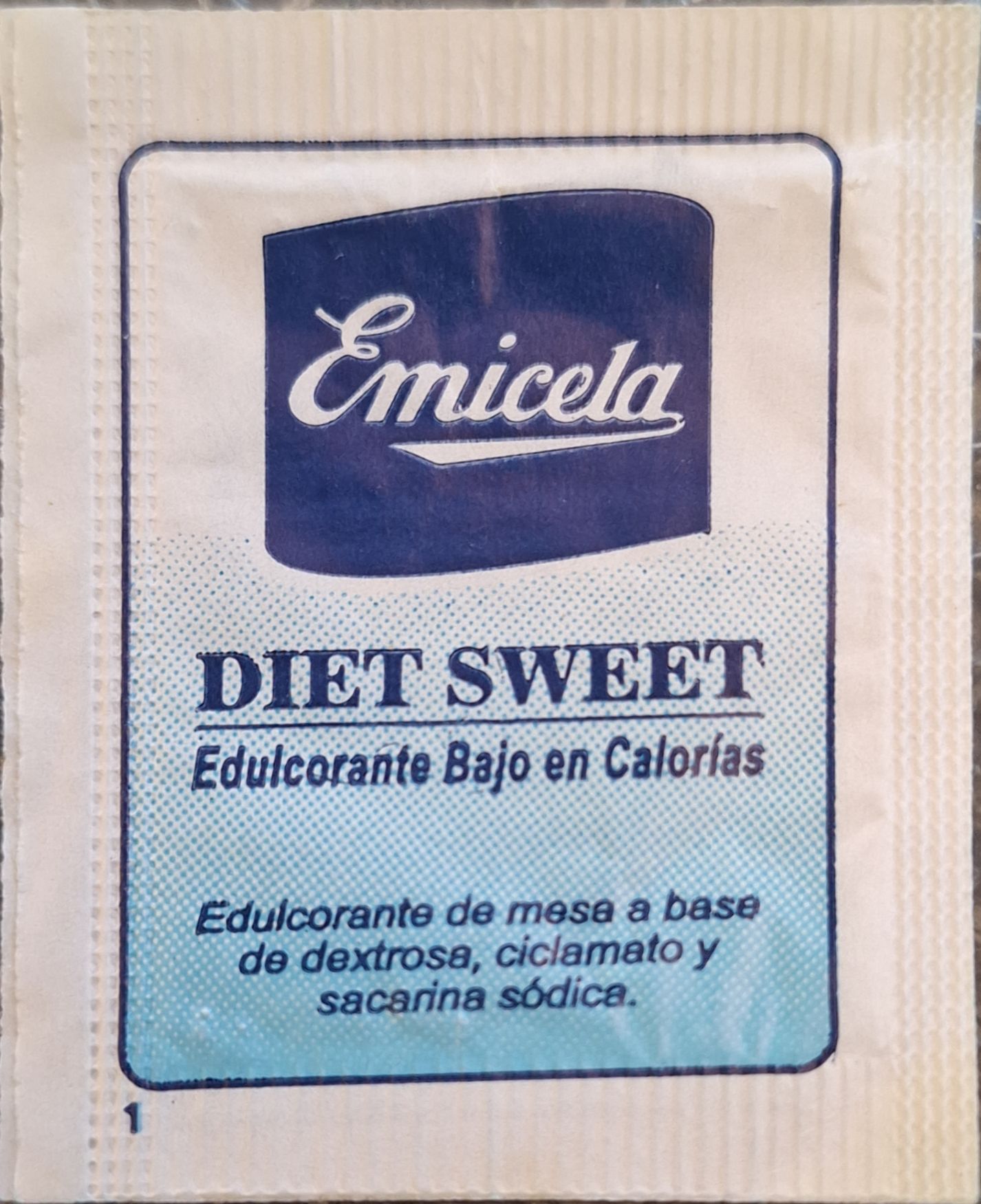 Sobres de edulcorantes de la marca de café EMICELA. Sobres de edulcorantes de la marca de café EMICELA.