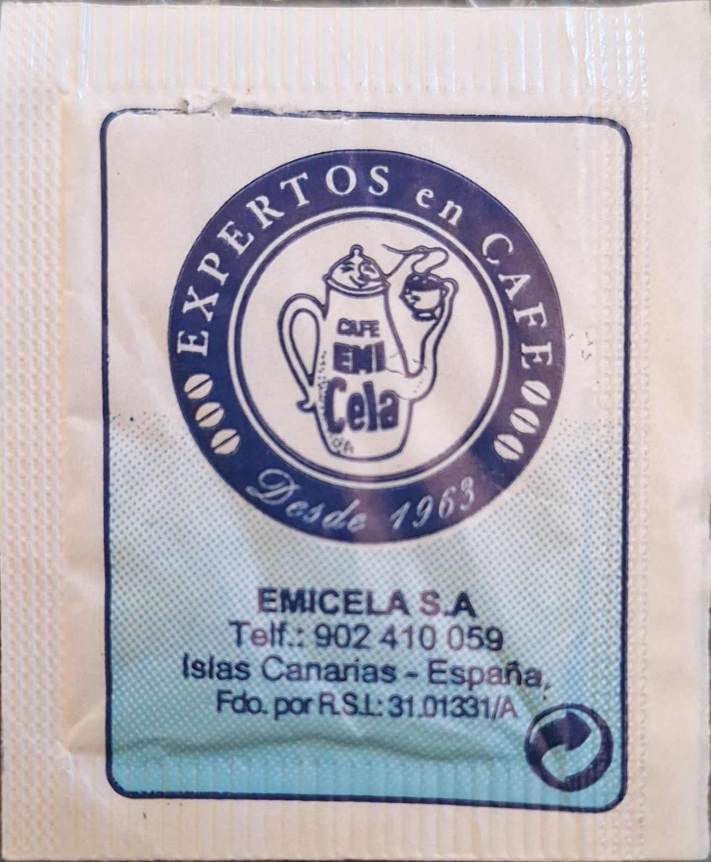Sobres de edulcorantes de la marca de café EMICELA. Sobres de edulcorantes de la marca de café EMICELA.