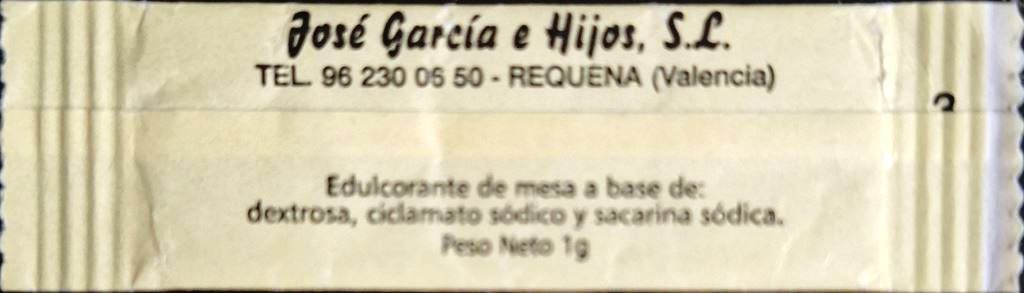 Sobres de edulcorantes de España de la marca de café REKE. Sobres de edulcorantes de España de la marca de café REKE.