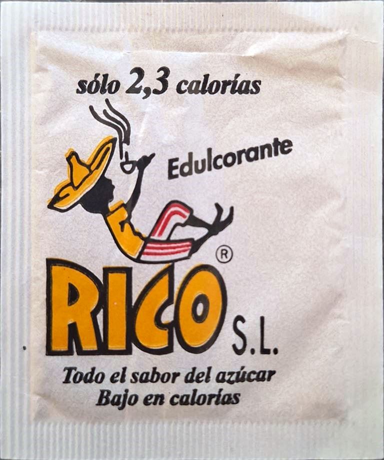 Sobres de edulcorantes de España de la marca de café RICO. Sobres de edulcorantes de España de la marca de café RICO.
