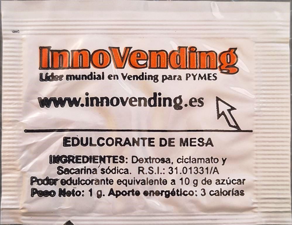 Sobres de edulcorantes de España de la marca de café SAIMAZA. Sobres de edulcorantes de España de la marca de café SAIMAZA.