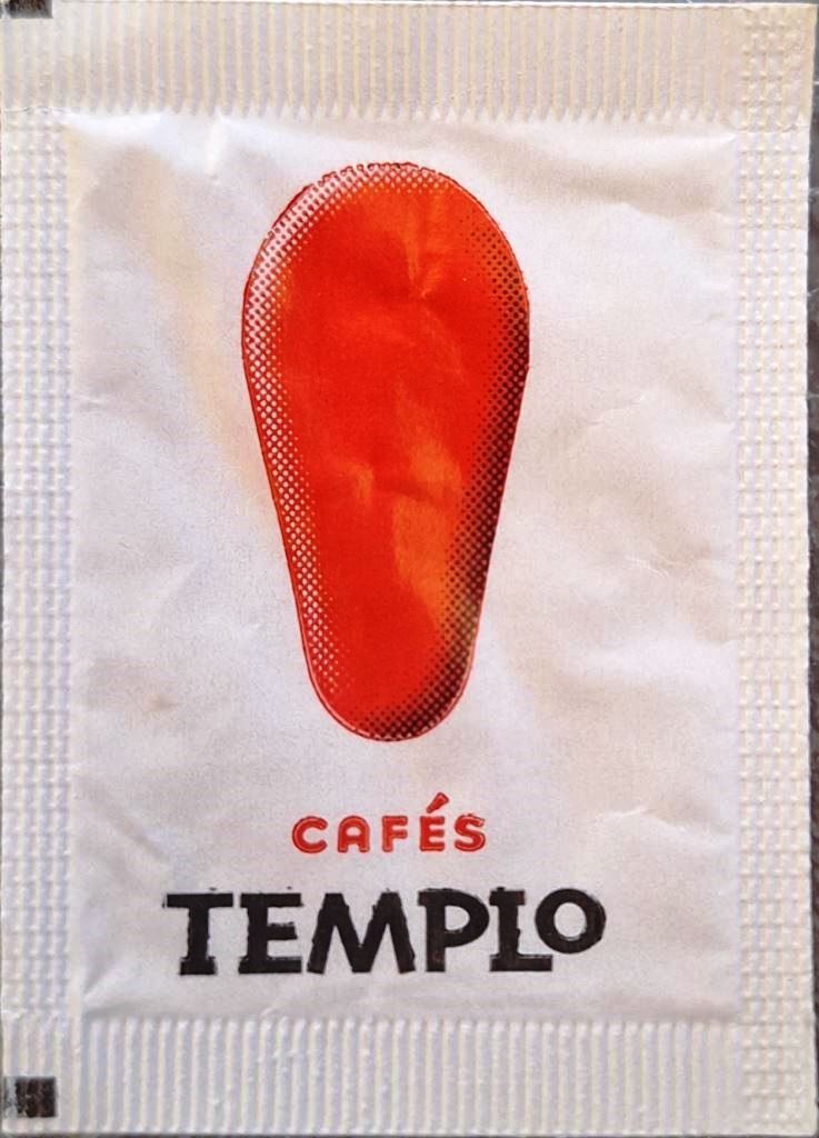 Sobres de edulcorantes de España de la marca de café TEMPLO. Sobres de edulcorantes de España de la marca de café TEMPLO.