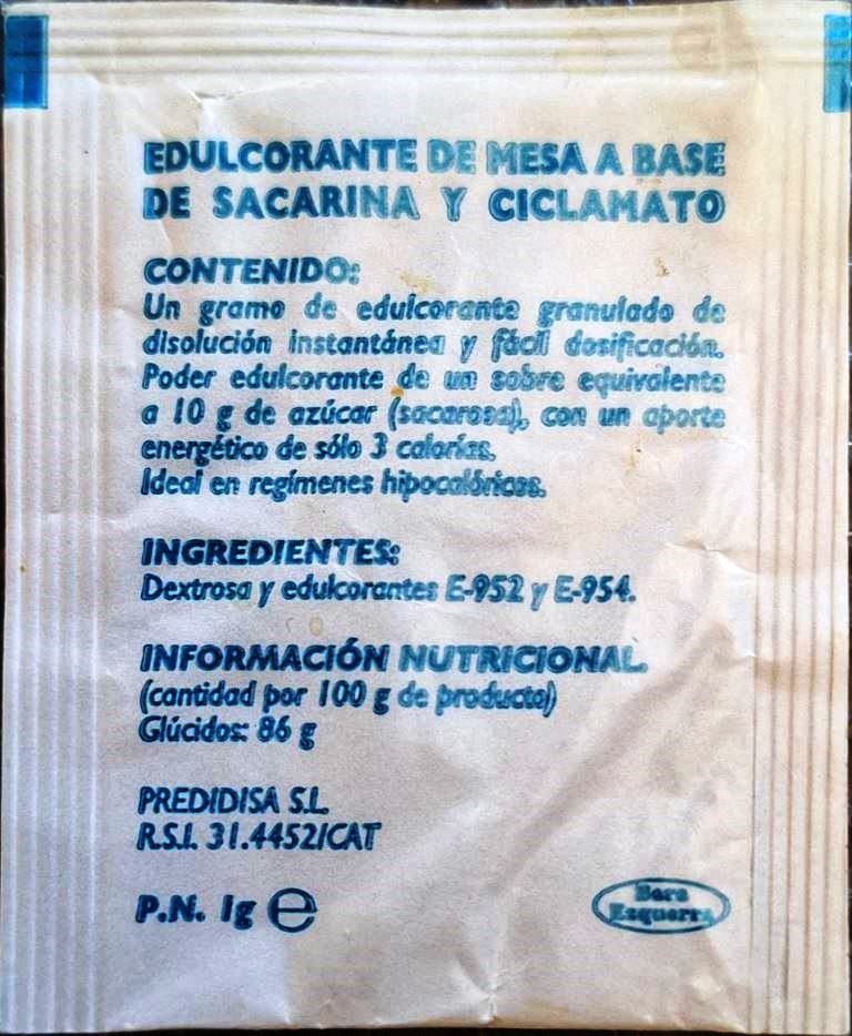 Sobres de edulcorantes de la marca de café CALLIS. Sobres de edulcorantes de la marca de café CALLIS.