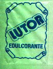 Sobres de edulcorantes de la marca de edulcorante LUTOR. Sobres de edulcorantes de la marca de edulcorante LUTOR.